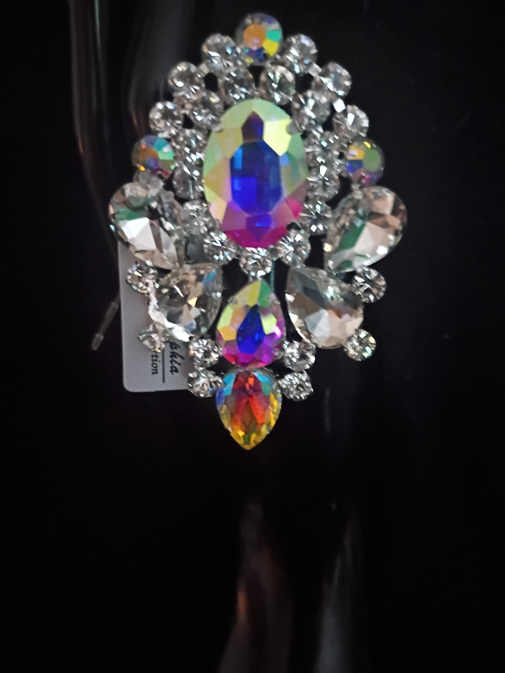 Crystal Aurora Multicolor Statement Brooch - Women Jewelry